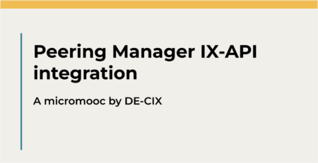 Peering Manager IX-API integration